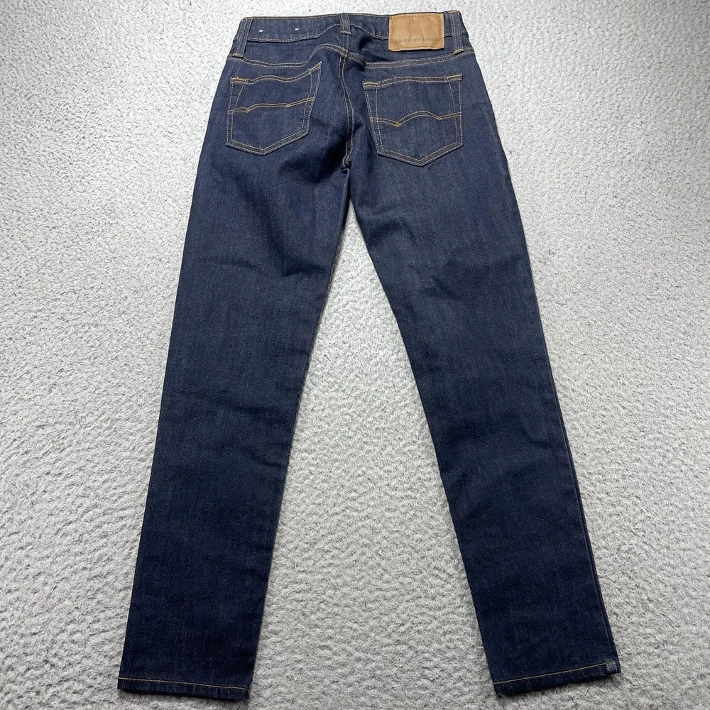 American Eagle Flex Skinny Jeans Mens 26x28 Blue Dark Wash Denim Stretch